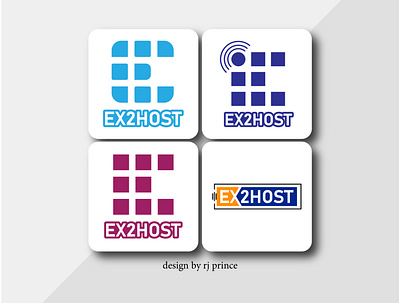 EX2HOST Logo Design (design by rj prince) branding design icon logo