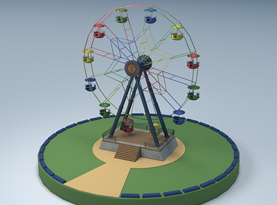 3D Ferris Wheel Model | 3ds Max 3d 3d animation 3d modeling 3ds max after effects cc animation