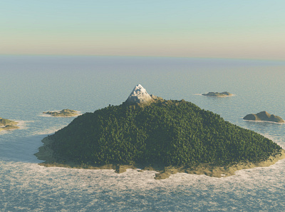 Island | 3D Environment Modeling 3d 3d environment design 3d environment modeling 3d modeling concept art design modeling
