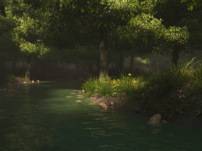 Fantasy Forest | 3D Environment 3d 3d art 3d environment 3d environment design 3d environment modeling art concept art creative environment fantasy forest forest photoshop vue3d