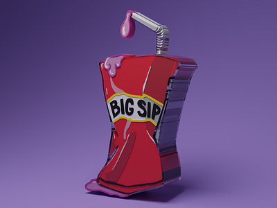 3D Logo | Blender | Big Sip