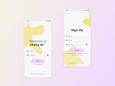 Daily UI :: 001 — Sign Up app dailyui dailyui 001 design sign signup ui