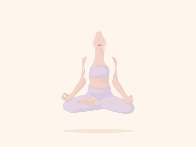 Minimalist yoga illustration