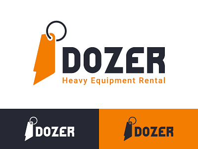 Dozer | Logo design builder construction equipment heavy logo orange rental strong vehicles