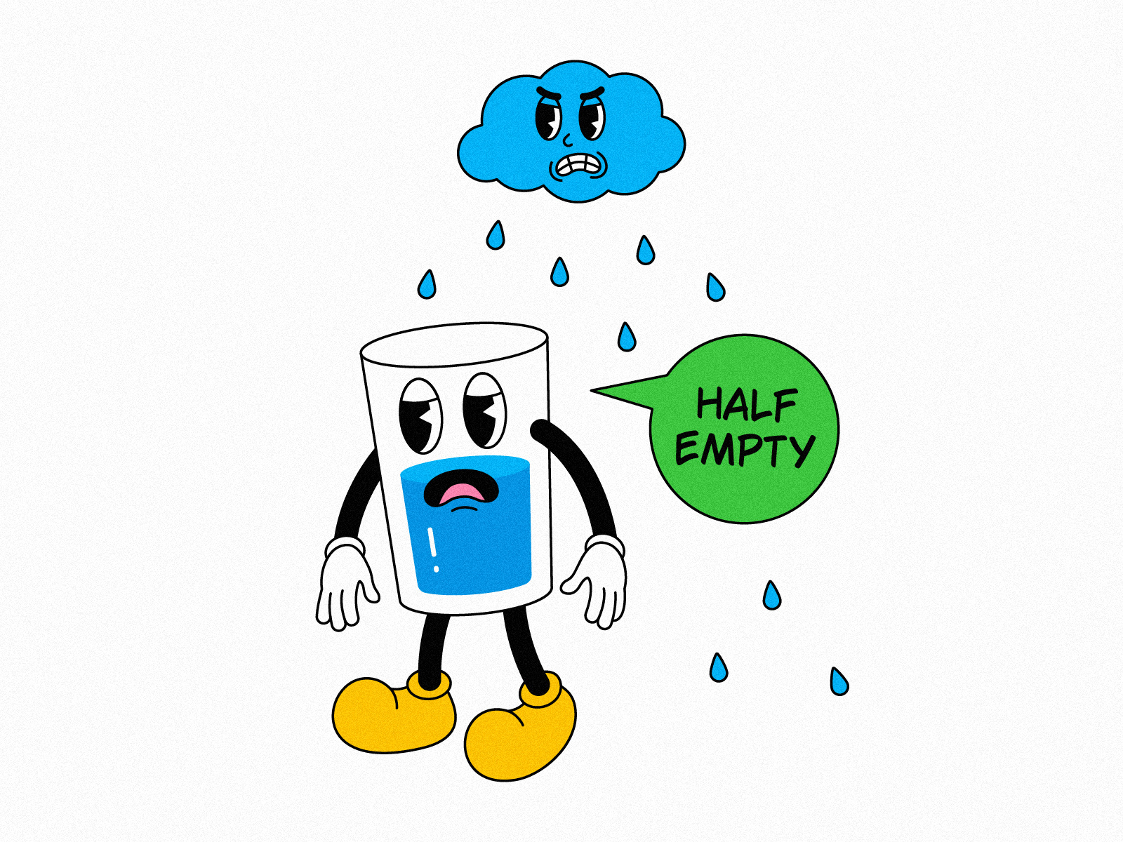 The glass is half empty by subkontr.art on Dribbble