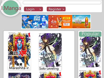 Home page i.manga /*read online manga webside*/ design manga mangaart webside website design