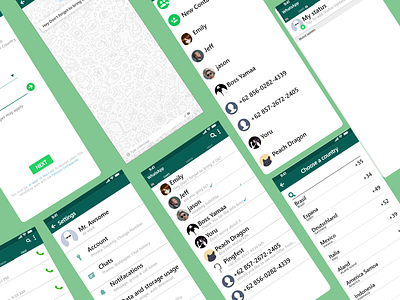 Whatssap Design aplication aplikasi app app design chat contact message phone profile sms whatsapp