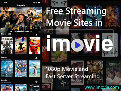 IMOVIE adobe adobexd design logo movie movie poster webside website design