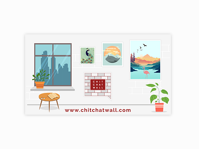 Chit Chat Wall art artwork brand design home illustraion illustration art interior setup