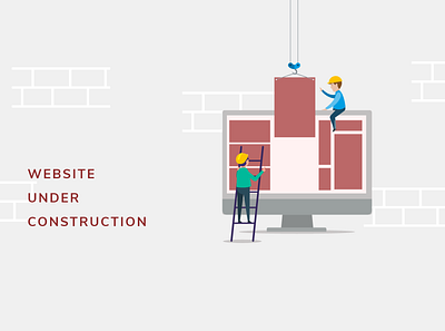 Website Under Construction Banner banner brand design brand identity branding design illustraion illustration art ui ux under construction web web design webdesign website website design