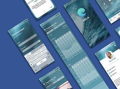 VELA app careerfoundry casestudy design mobile ui surfing ui ux uxdesign visual design watersports weather app