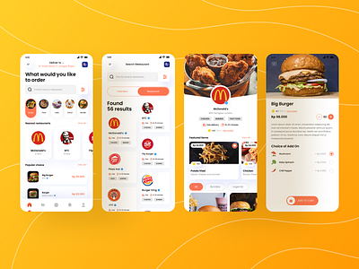 UI Food App burger food home screen mcd remake restaurant ui