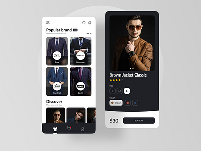 Man Fashion Store - Mobile design blur buy cart cloth detail product discover e commerce fashion home home screen jacket man premium store