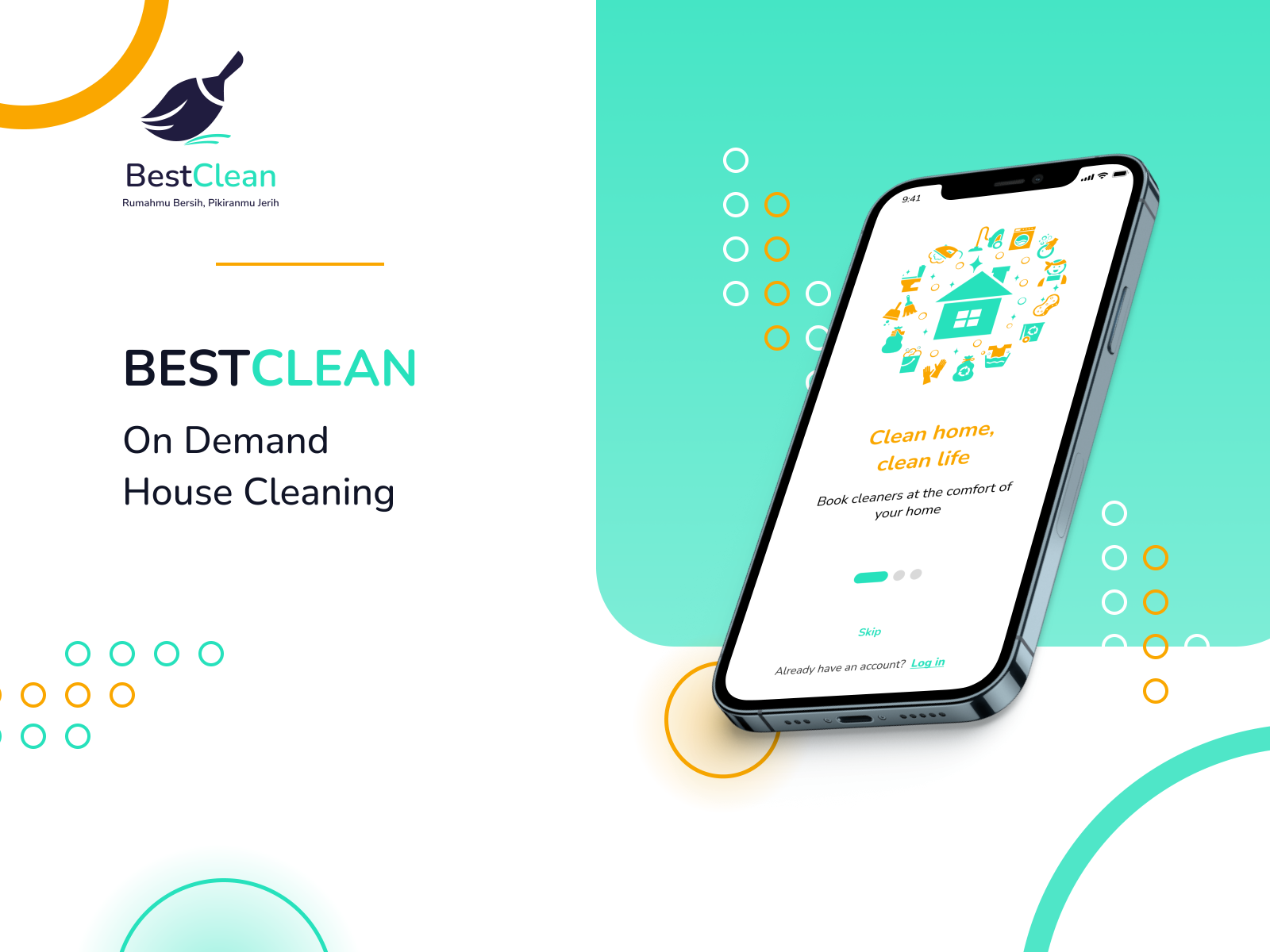 Mobile Cleaning App Service; Best Clean by Mudhoffar Syarif on Dribbble