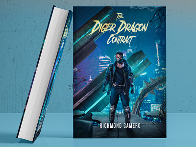 Cyberpunk influenced Sci fi book Cover design book cover book cover design book design branding design digital art ebook ebook cover design graphic design illustration photoshop