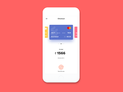 Daily UI - #002 002 checkout credit card dailyui payments touch id