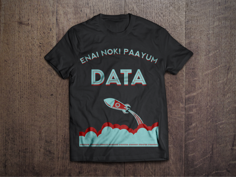 Enai Noki Paayum Data dark dual tone tamil swag tshirt