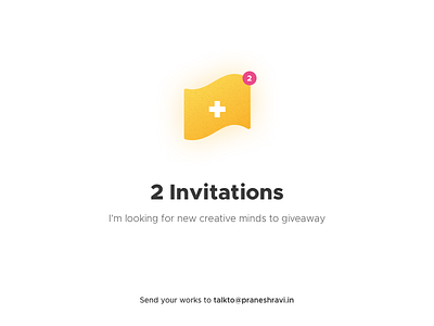 2x Dribbble Invite invitation invitations invite invites
