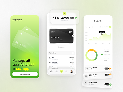 Financial aggregator concept 💸 - mobile aggregator app design application dashboard financial aggregator mobile banking money app payment app