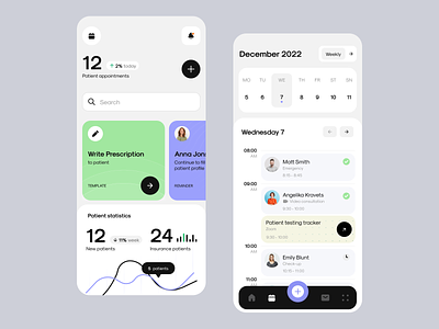 CRM for Doctors 💊 - Dashboard - mobile