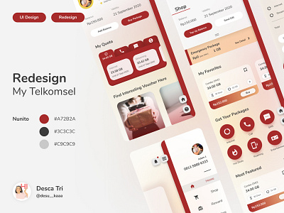 Redesign : My Telkomsel iphonex mobile app mobile design redesign telkomsel uidesign uiux