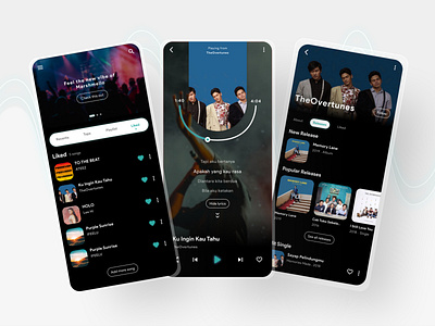 🎧 Music App dark theme exploration figma mobile design music app uidesign uiux