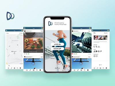 Healthy Lifestyle App adobe xd app app design branding design illustrator logo photoshop social network ui ux web design