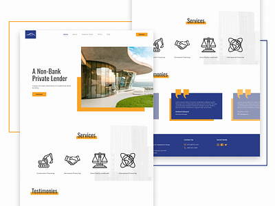 Website Redesign #1 adobexd blue branding design graphic design illustration landingpage logo orange redesign shape square ui uiux ux uxdesign webdesign