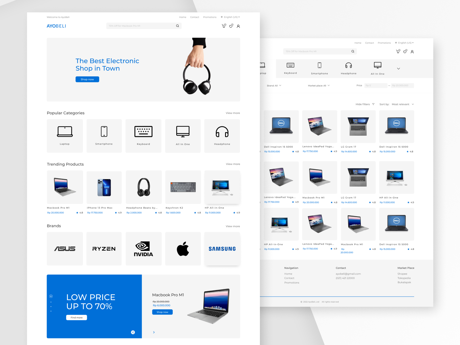 Electronic E-commerce Web Design by Tito Rollis on Dribbble