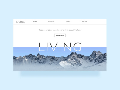 LIVING design home page parallax ui ux ui design web design