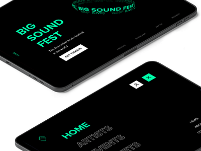 BIG SOUND FEST - UI design festival interface music ui ux web website