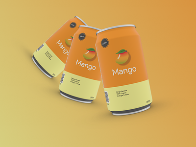 Juice, | Canned Mango Juice 3d bottle branding design juice logo ui