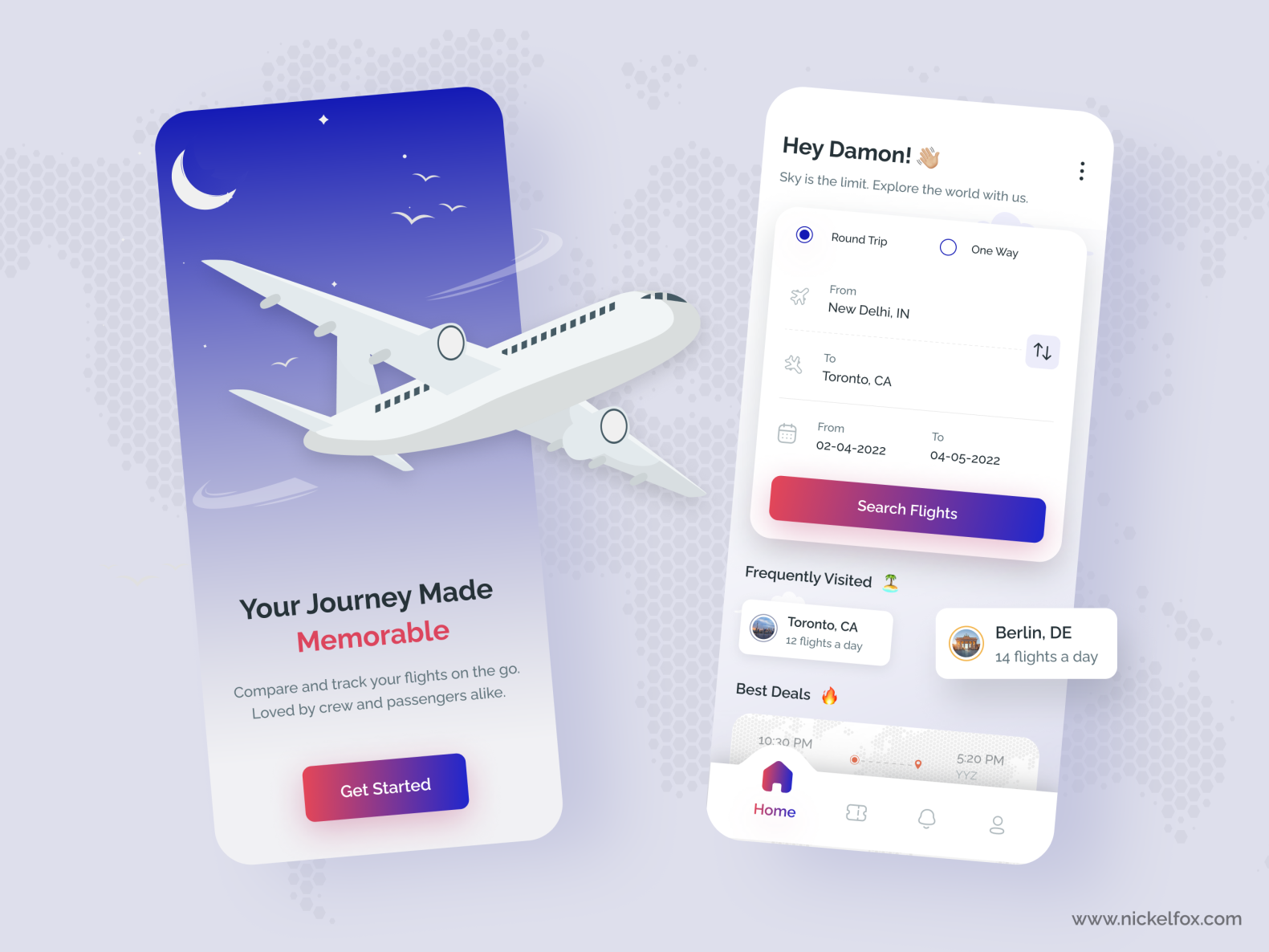 Flight Booking App By Vineeta Sagar For Nickelfox Uiux Design On Dribbble 3444