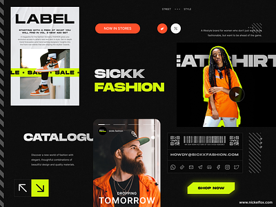 Fashion Branding bold typography brand brand identity branding fashion fashion design funk identity logo luxury marketing mobile modern neon online store outfit packaging style website youth
