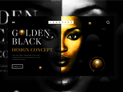 Golden black design concept design illustration ui