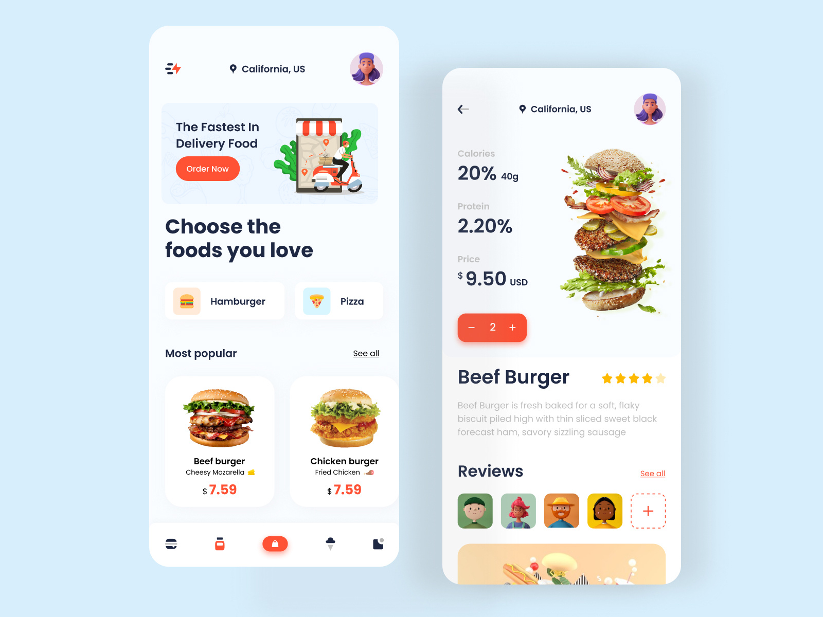 Delivery food app concept by minhnguyenn on Dribbble