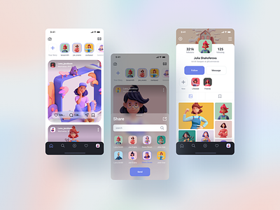 Social media app concept