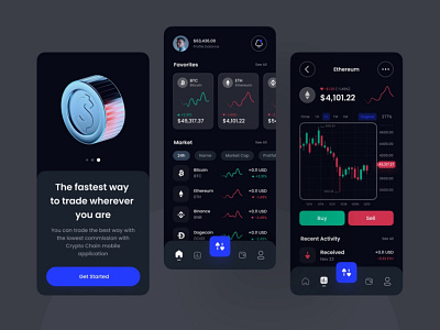 Crypto Chain V2 App Concept app design illustration ui