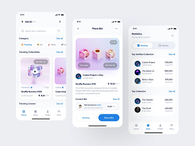 NFT Store App Concept app design illustration ui