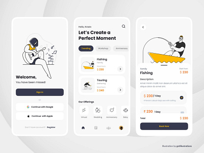 Event App Concept app design illustration ui