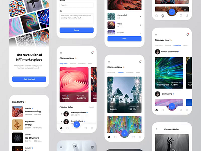 NFT Marketplace Mobile App Concept app design ui