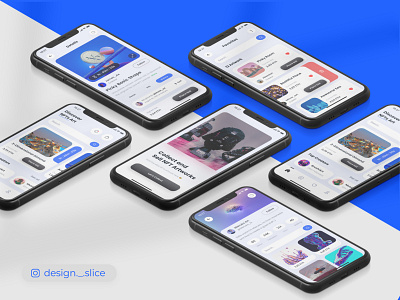 NFT app concept ❤ 3d app branding color graphic design mockup nft presentation ui