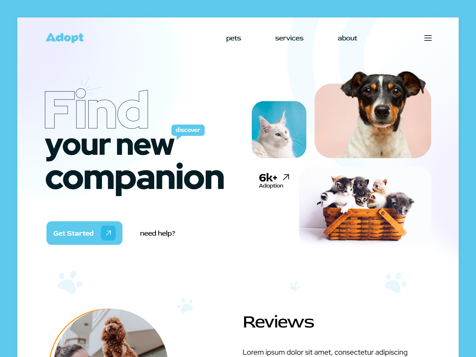 Pet Adoption  UI by ashish ranjan on Dribbble