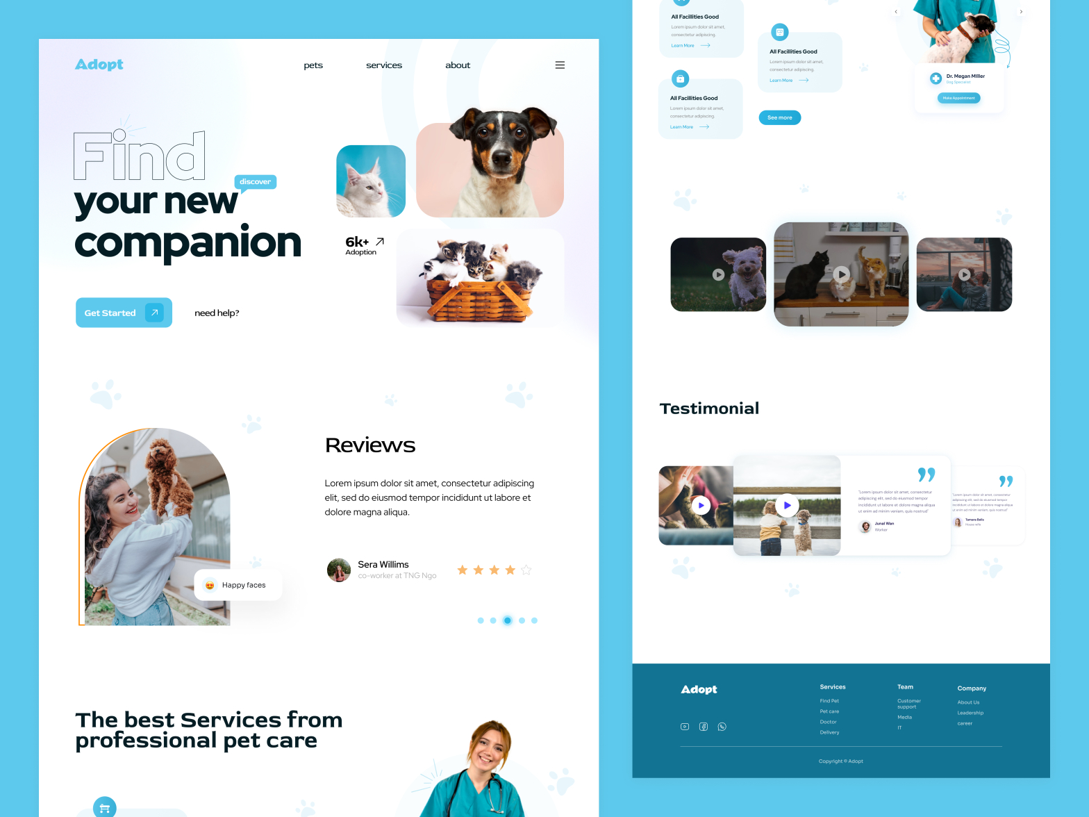 Pet Adoption Web UI by ashish ranjan on Dribbble