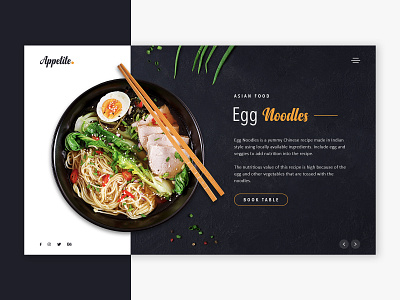 Landing page concept for food/ restaurant creative design food website ui ui design web web design website design