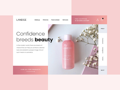 Website design concept for Cosmetic Business cosmetic mockup cosmetic mockups cosmetics creative creative design design landing design landing pages ui ui design web web design website design