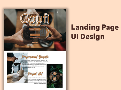 Landing Page UI Design app branding design product typography ui ux vector web website