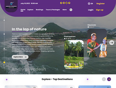 Andhra Pradesh Tourism Web Site Design branding figma ux ux de