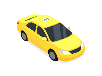 Taxi 2d car city flat illustrations location taxi transport