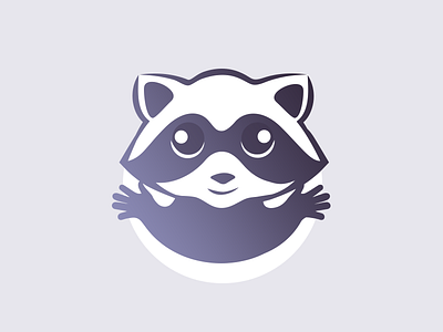 Raccoon animal black coono flat icon logo logomark mark raccoon simple